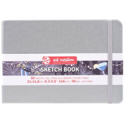 Caiet de schite Art Creation Sketchbook Shiny Silver 21 x 15 cm