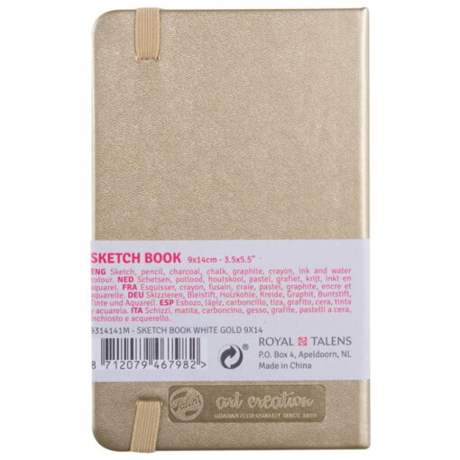 Caiet de schite Art Creation Sketchbook White Gold 9 x 14 cm