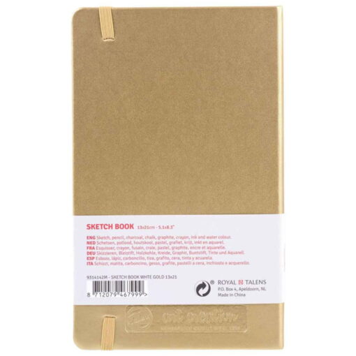 Caiet de schite Art Creation Sketchbook White Gold 13 x 21 cm