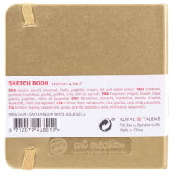 Caiet de schite Art Creation Sketchbook White Gold 12 x 12 cm