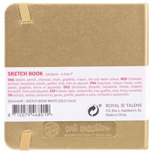 Caiet de schite Art Creation Sketchbook White Gold 12 x 12 cm