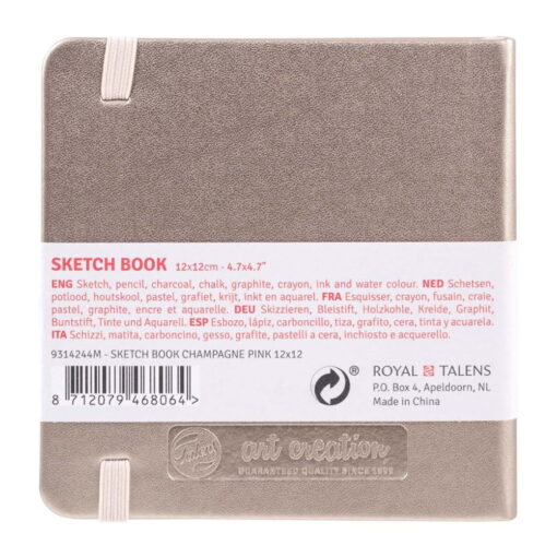 Caiet de schite Art Creation Sketchbook Pink Champagne 12 x 12 cm