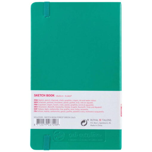 Caiet de schite Art Creation Sketchbook Forest Green 13 x 21 cm
