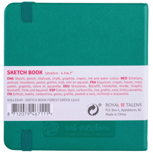 Caiet de schite Art Creation Sketchbook Forest Green 12 x 12 cm