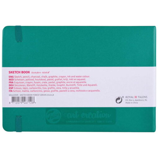 Caiet de schite Art Creation Sketchbook Forest Green 21 x 15 cm