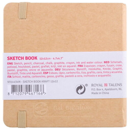 Caiet de schite Art Creation Sketchbook Kraft Paper 12 x 12 cm