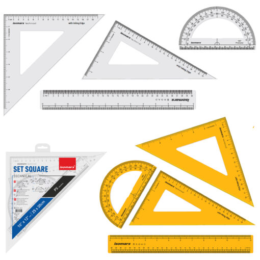 Set 4 instrumente geometrie Isomars Technical STC180 - imagine 2