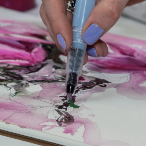 Pensula cu rezervor Sakura Koi Water Brush L tank - imagine 6