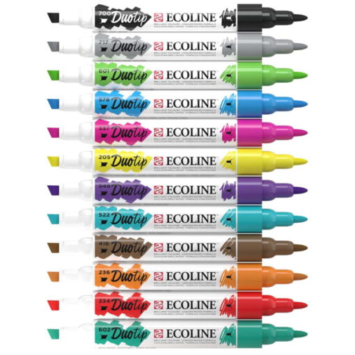 Set 12 carioci acuarela Ecoline Duotip Basic