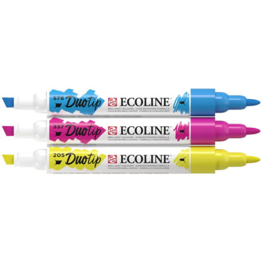 Set 3 carioci acuarela Ecoline Duotip Primary