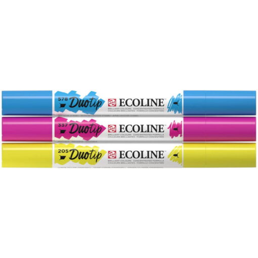 Set 3 carioci acuarela Ecoline Duotip Primary