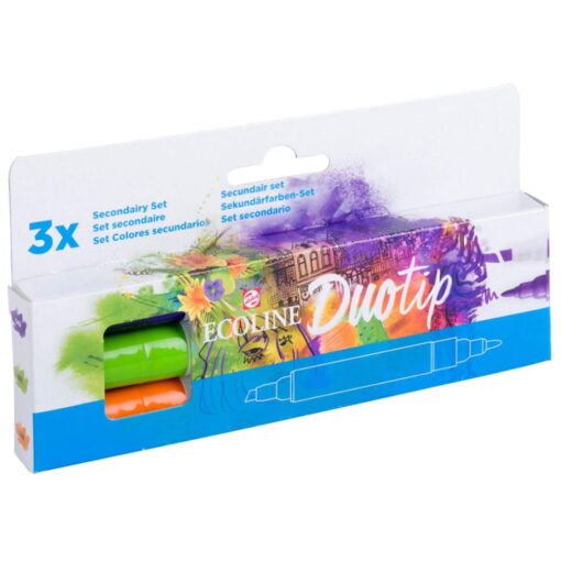 Set 3 carioci acuarela Ecoline Duotip Secondary