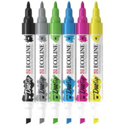 Set 6 carioci acuarela Ecoline Duotip Basic