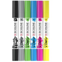 Set 6 carioci acuarela Ecoline Duotip Basic