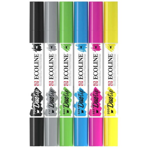 Set 6 carioci acuarela Ecoline Duotip Basic
