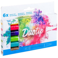 Set 6 carioci acuarela Ecoline Duotip Botanic