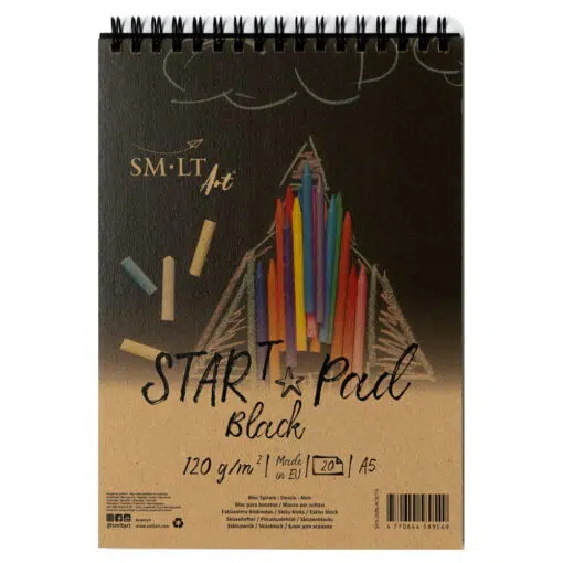 START PAD SPIRAL BLACK 120gr 20sh A5