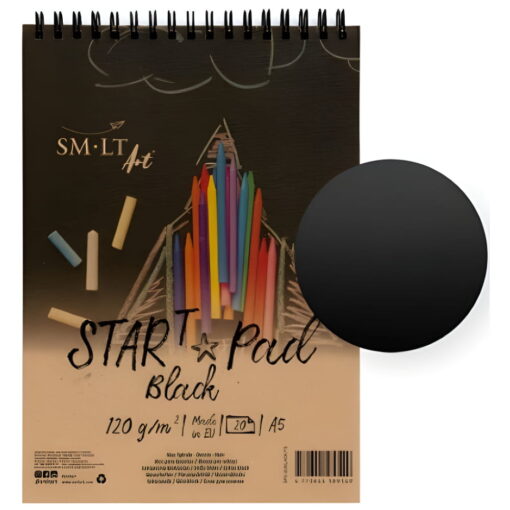 Bloc Desen Sm.lt Black Start Pad Black Spiral A5