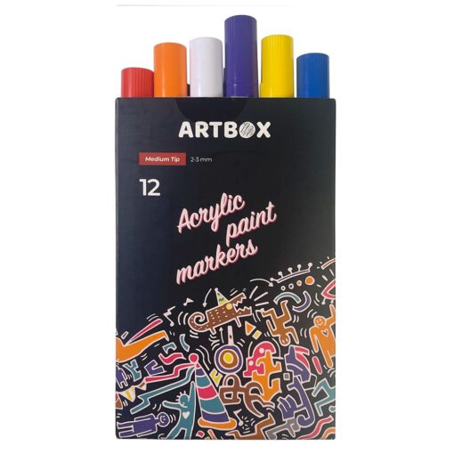 Set Markere cu vopsea Artbox Acrylic Marker 2-3 mm Essential 12 1