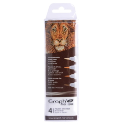 Set carioci tip pensula Graph'it Gradient Brown 4