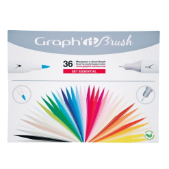 Set carioci Graphit brush marker 36 - Essential