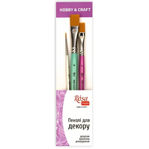 Set Pensule Rosa Hobby &Amp; Craft Nr 3