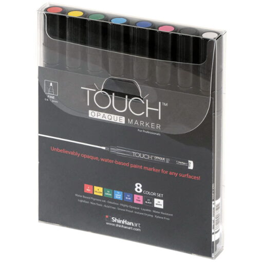 Set Carioci Cu Vopsea Touch Opaque Marker Fine 8 Culori