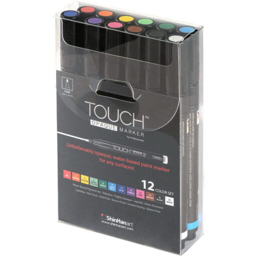 Set Carioci Cu Vopsea Touch Opaque Marker Fine 12 Culori