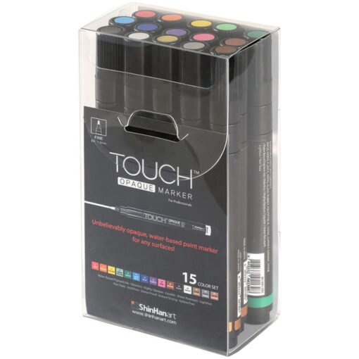 Set Carioci Cu Vopsea Touch Opaque Marker Fine 15 Culori