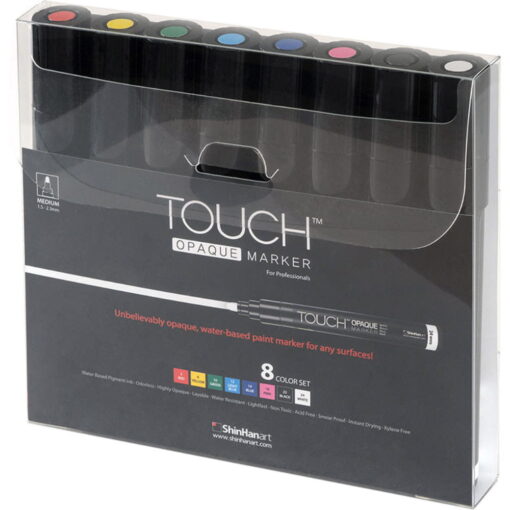 Set Carioci Cu Vopsea Touch Opaque Marker Medium 8 Culori