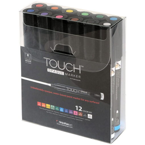 Set Carioci Cu Vopsea Touch Opaque Marker Medium 12 Culori