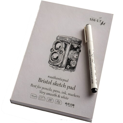 Caiet schite #authenticpad Bristol A5 50x185gr