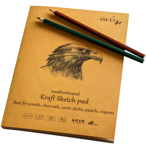 Caiet schite #authenticpad Kraft A5 60x90gr