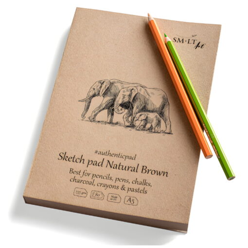 Bloc desen #authenticpad Natural Brown A5 80x135gr