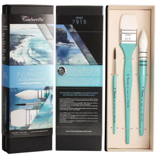 Set Pensule Tintoretto Feltracco Aquamarina