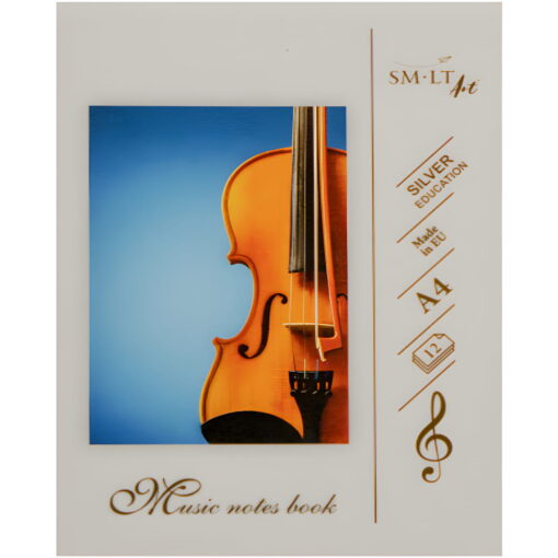 Caiet Smlt Music Notes Book Silver A4