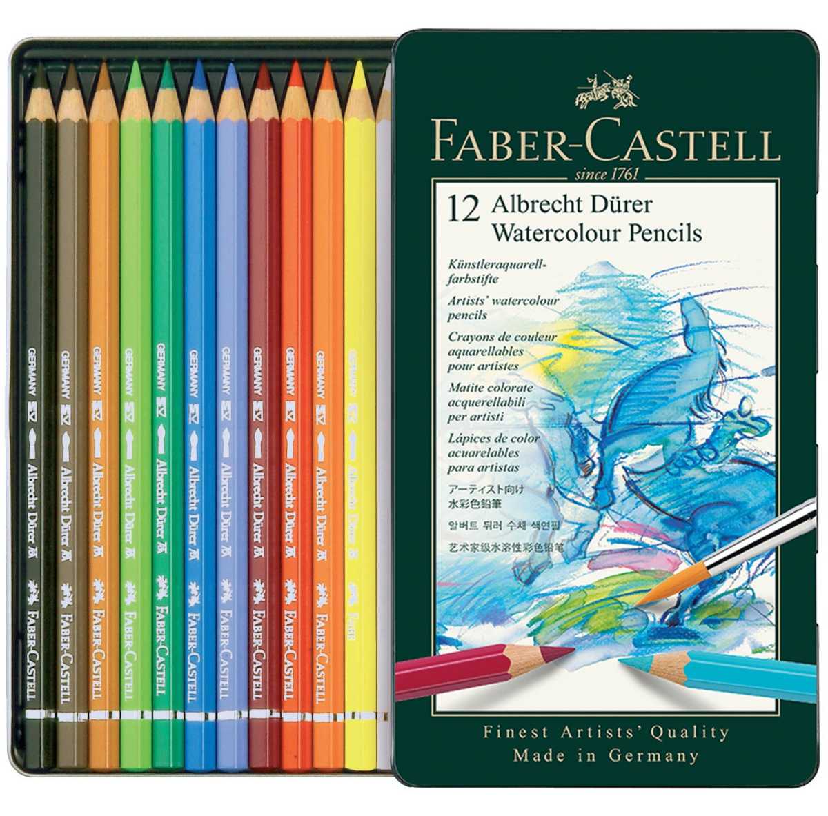 Set 12 creioane colorate Faber Castell A. Durrer - imagine 2