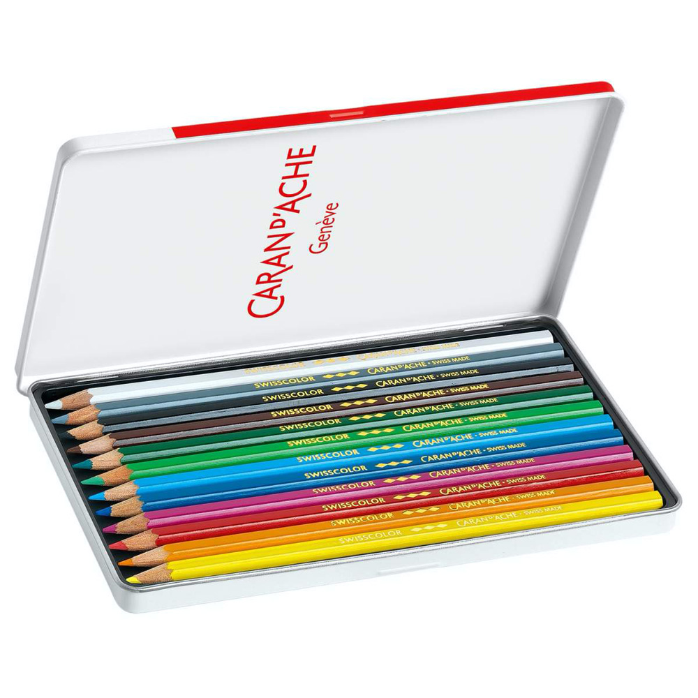 Set creioane colorate Caran dAche Swisscolor Metal 12 - imagine 2