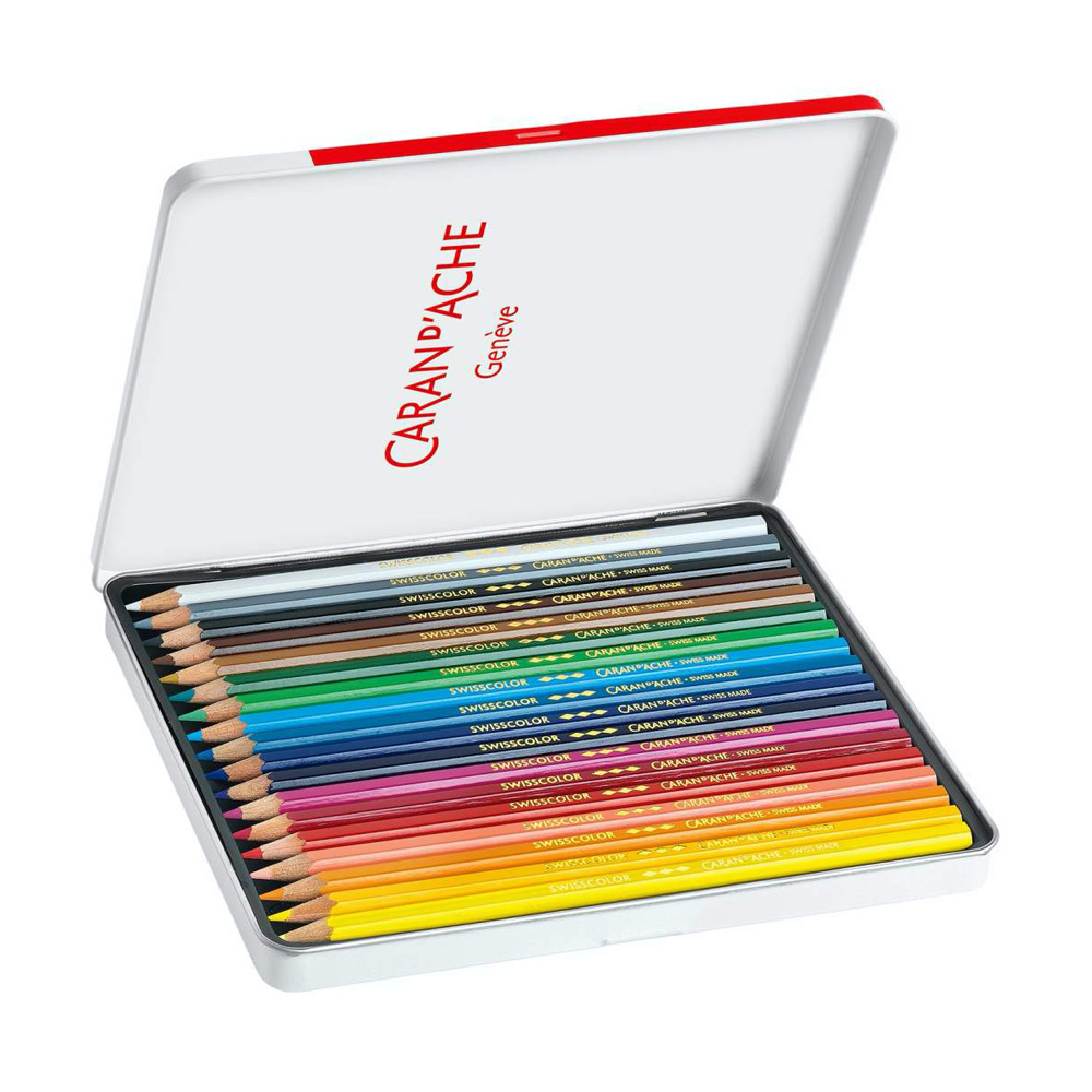 Set creioane colorate Caran dAche Swisscolor Metal 18 - imagine 2