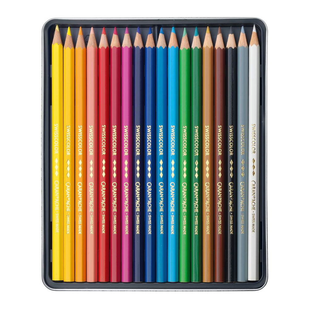 Set creioane colorate Caran dAche Swisscolor Metal 18 - imagine 3