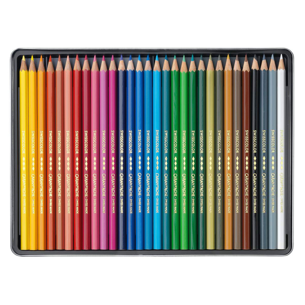 Set creioane colorate Caran dAche Swisscolor Metal 30 - imagine 3