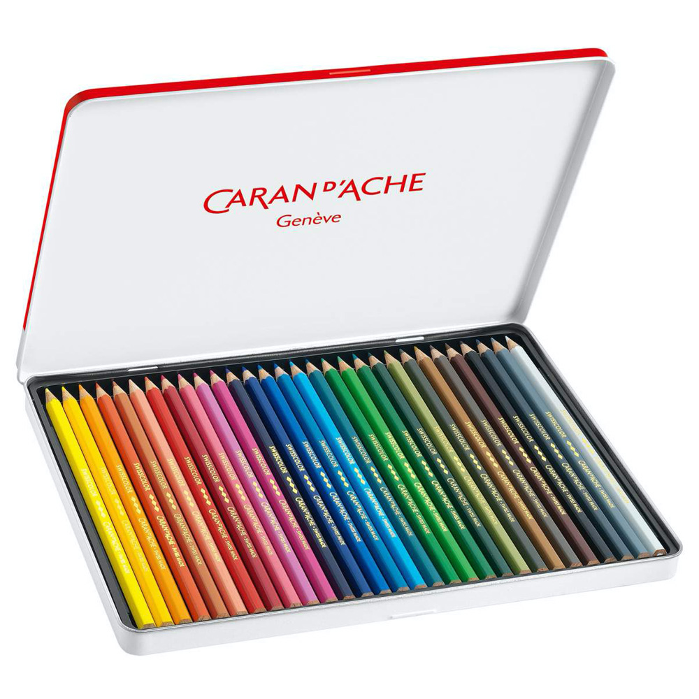 Set creioane colorate Caran dAche Swisscolor Metal 30 - imagine 2