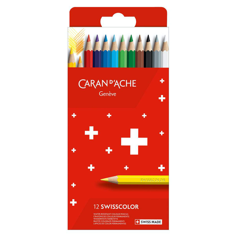 Set creioane colorate Caran dAche Swisscolor 12