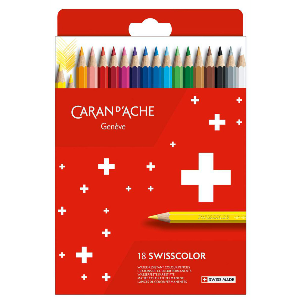 Set creioane colorate Caran dAche Swisscolor 18