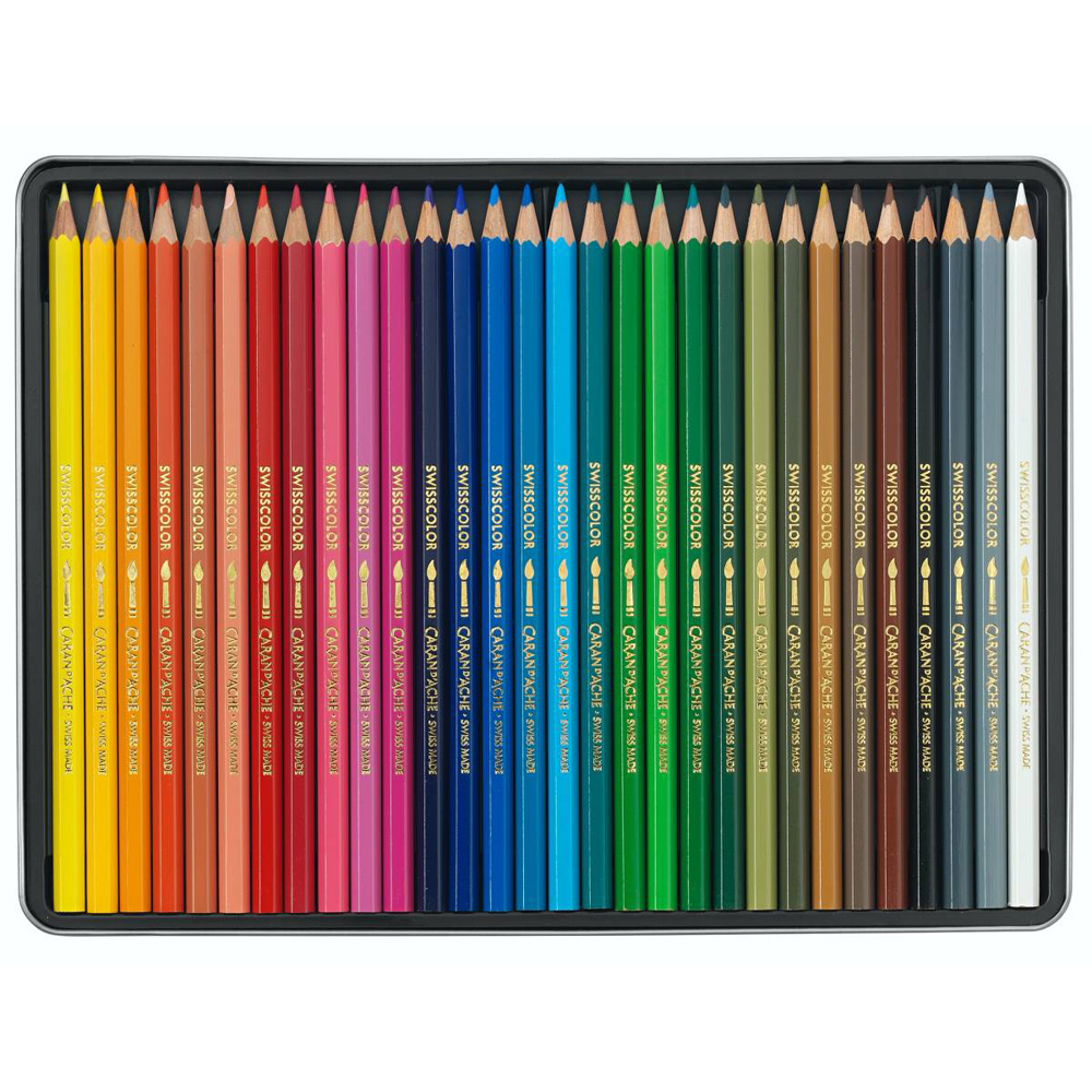 Set creioane colorate Caran dAche Swisscolor Aquarelle 30 - imagine 3