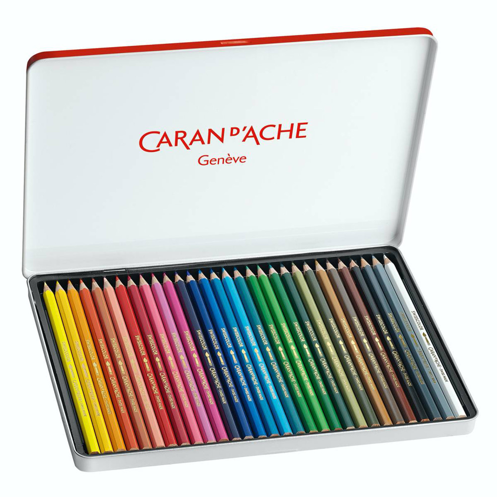 Set creioane colorate Caran dAche Swisscolor Aquarelle 30 - imagine 2