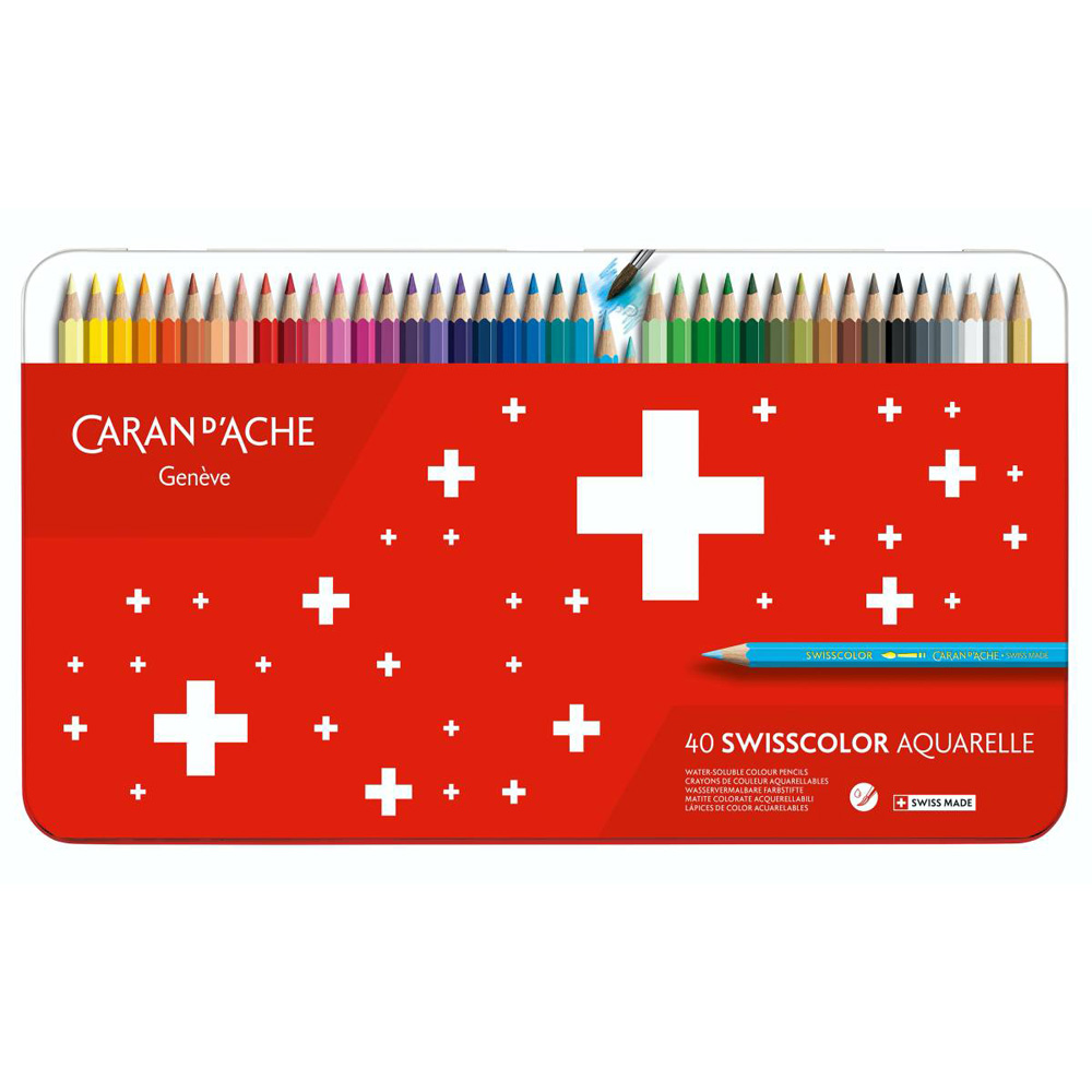 Set creioane colorate Caran dAche Swisscolor Aquarelle 40