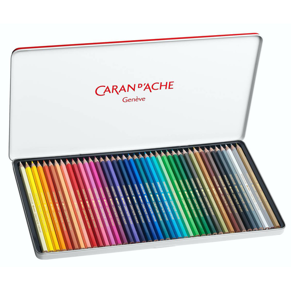 Set creioane colorate Caran dAche Swisscolor Aquarelle 40 - imagine 2