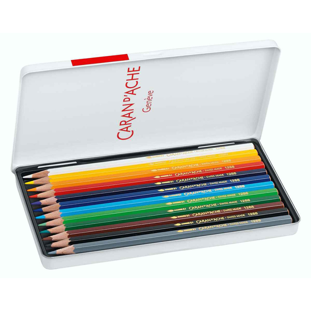 Set creioane colorate Caran d Ache Fancolor 12 culori - imagine 2