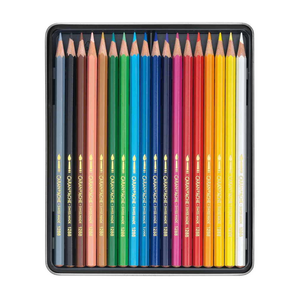 Set creioane colorate Caran d Ache Fancolor 18 culori - imagine 3